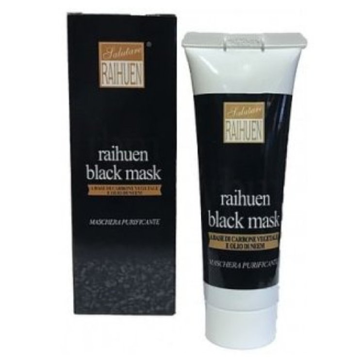 Natur-Farma Raihuen Black Mask Maschera Velo Nera Purificante con Carbone e Neem