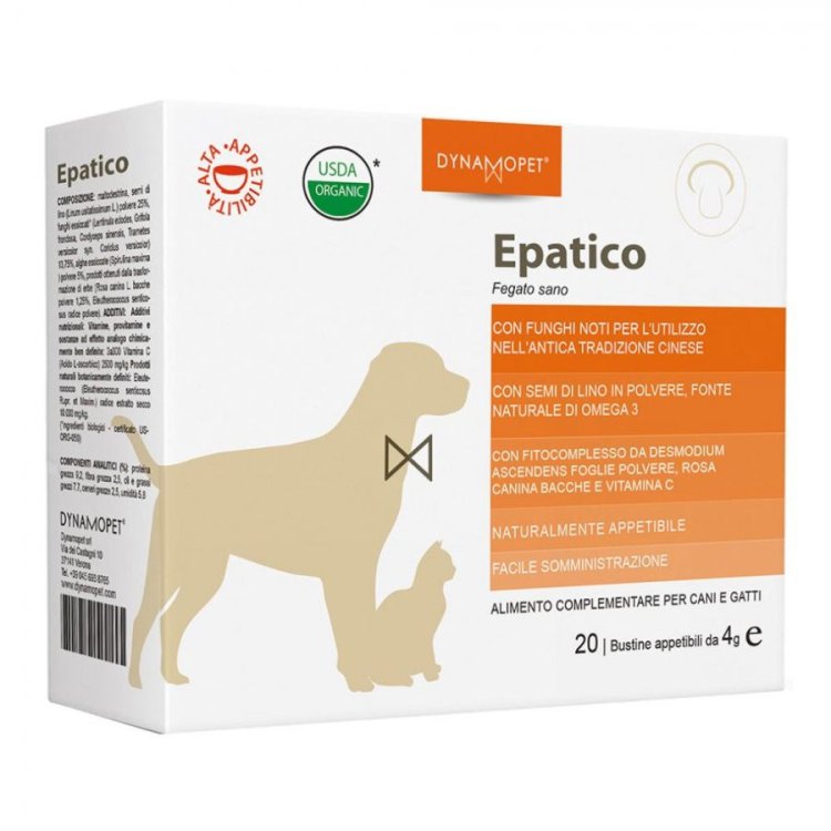 Dynamopet Epatico Supporto Fegato per Cani e Gatti 20 Bustine Dynamopet Epatico Supporto Fegato per Cani e Gatti 20 Bustine