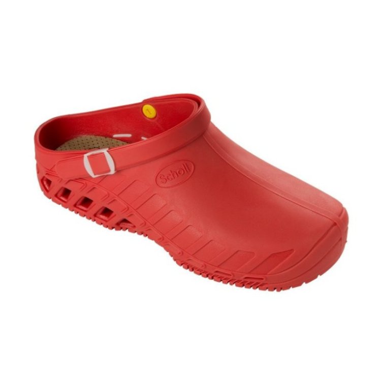 Scholl Clog Evo Zoccoli Sanitari Memory Cushion Rosso Taglia 38-39
