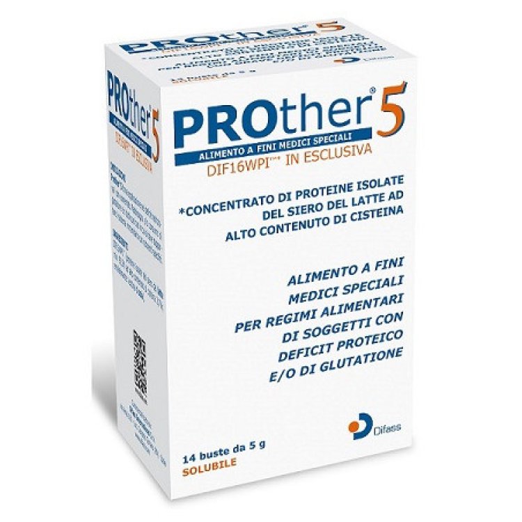 Difass Prother 5 Integratore Proteico Gestione Sarcopenia 14 Bustine da 5g