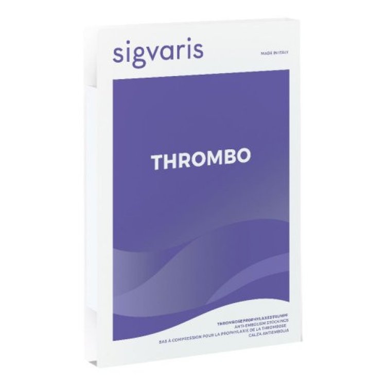 Sigvaris Thrombo Mono Calza Antiembolia Bianca Taglia S/L