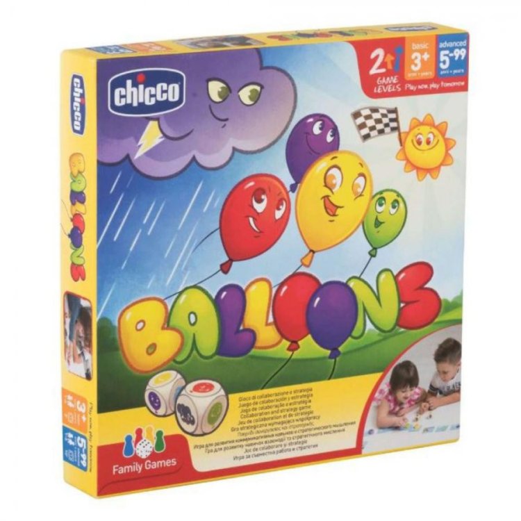 Chicco Balloons Gioco da Tavolo Cooperativo per Bambini 3+ Anni