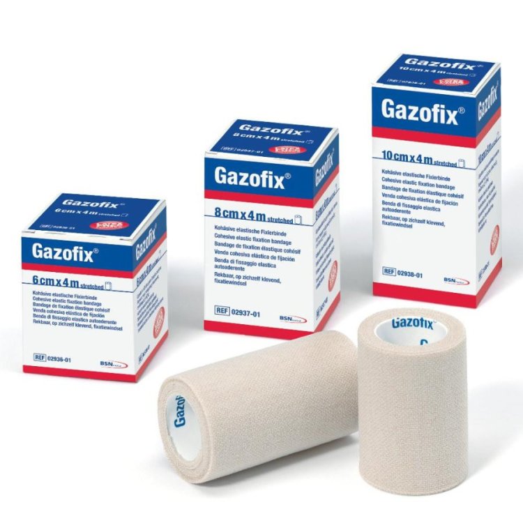 Gazofix Benda Elastica Autoaderente Fissaggio Medicazioni 10cm x 4m