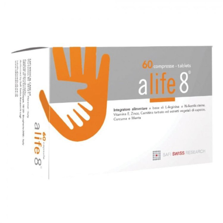 Safi Medical Care Alife 8 Integratore L-arginina N-acetilcisteina Zinco 60 Compresse Safi Medical Care Alife 8 Integratore L-arginina N-acetilcisteina Zinco 60 Compresse