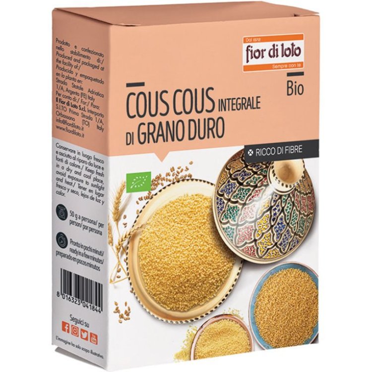 Fior Di Loto Cous Cous Integrale di Grano Duro Biologico 500 g