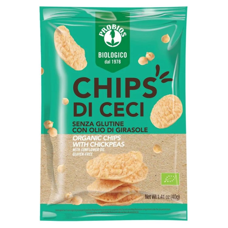 Probios Chips di Ceci 40g - Snack Biologico Senza Glutine
