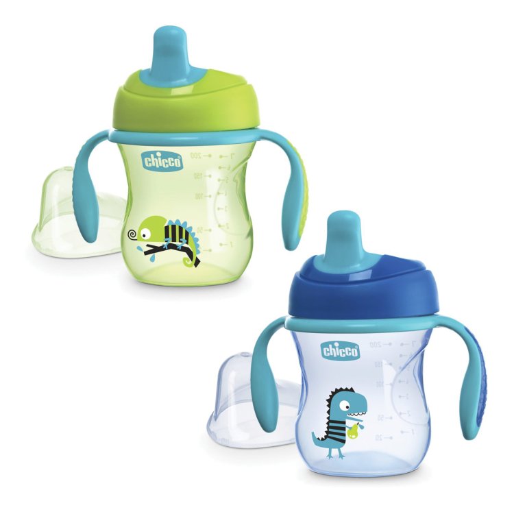 Chicco Tazza Training Azzurra 6+ Mesi con Manici