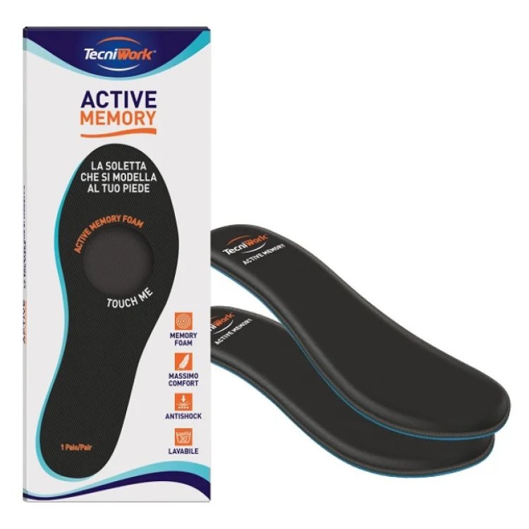 Tecniwork Active Memory Solette Ortopediche Comfort Misura 45 1 Paio