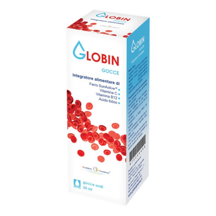 Global Pharma Globin Gocce Integratore di Ferro, Vitamina C, B12 e Acido Folico - 30ml