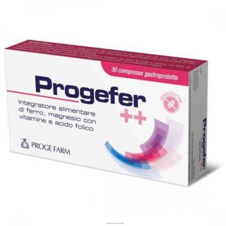Proge Farm Srl Progefer Integratore Ferro, Magnesio e Vitamine 30 Compresse