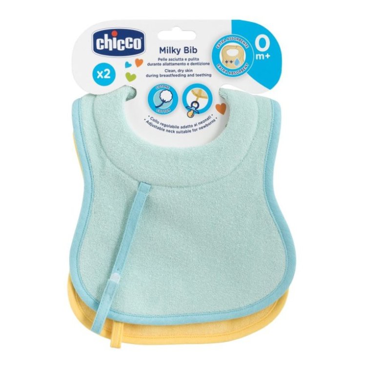 Chicco Bavaglino Azzurro 0m+ Neonati 2 Pezzi