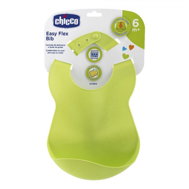 Chicco Bavaglino Pappa Rigido Verde 6M+