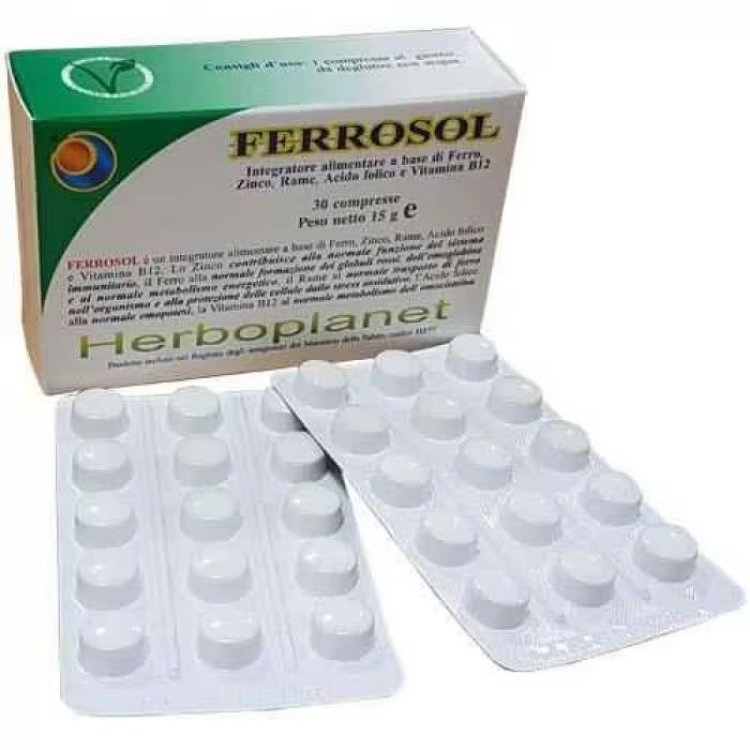 Herboplanet Ferrosol Integratore Alimentare a Base di Ferro 30 Compresse Herboplanet Ferrosol Integratore Alimentare a Base di Ferro 30 Compresse