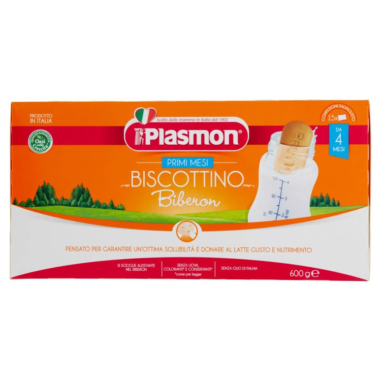 Plasmon Biscotti Biberon per l'Infanzia con Ferro 600g