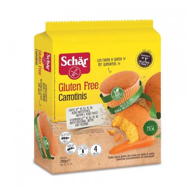 Eurospital Tortine di Carota Senza Glutine Perfette per la Merenda 4 x 45g