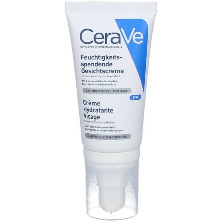 Cerave Crema Viso Idratante Pelli Normali Secche con Ceramidi e Acido Ialuronico 50ml