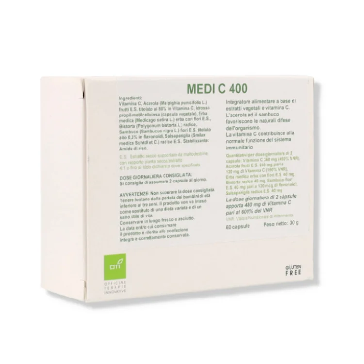 Oti Medi C 400 Integratore per Sistema Immunitario 60 Capsule Oti Medi C 400 Integratore per Sistema Immunitario 60 Capsule