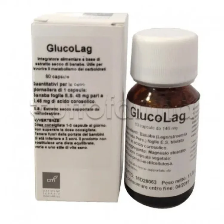 Oti Glucolag Integratore per Glicemia Controllo Glicemico in 80 Capsule Oti Glucolag Integratore per Glicemia Controllo Glicemico in 80 Capsule