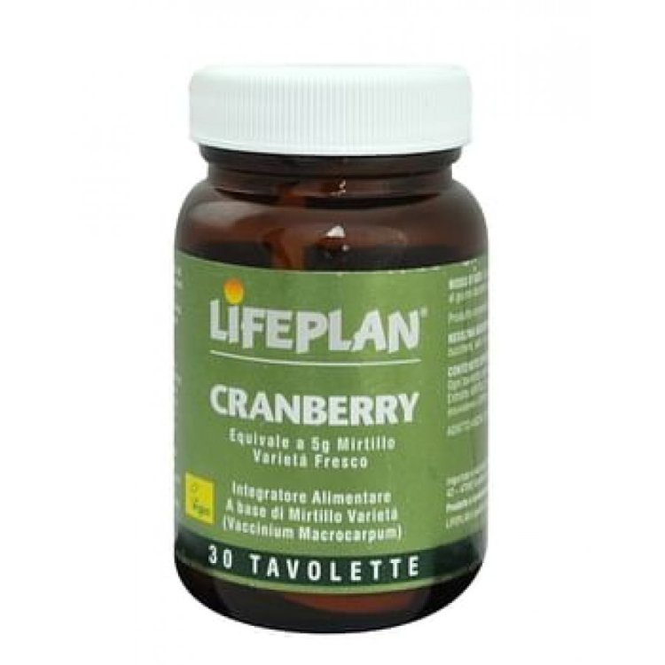 Lifeplan Cranberry Mirtillo Rosso Integratore per Vie Urinarie 30 Tavolette