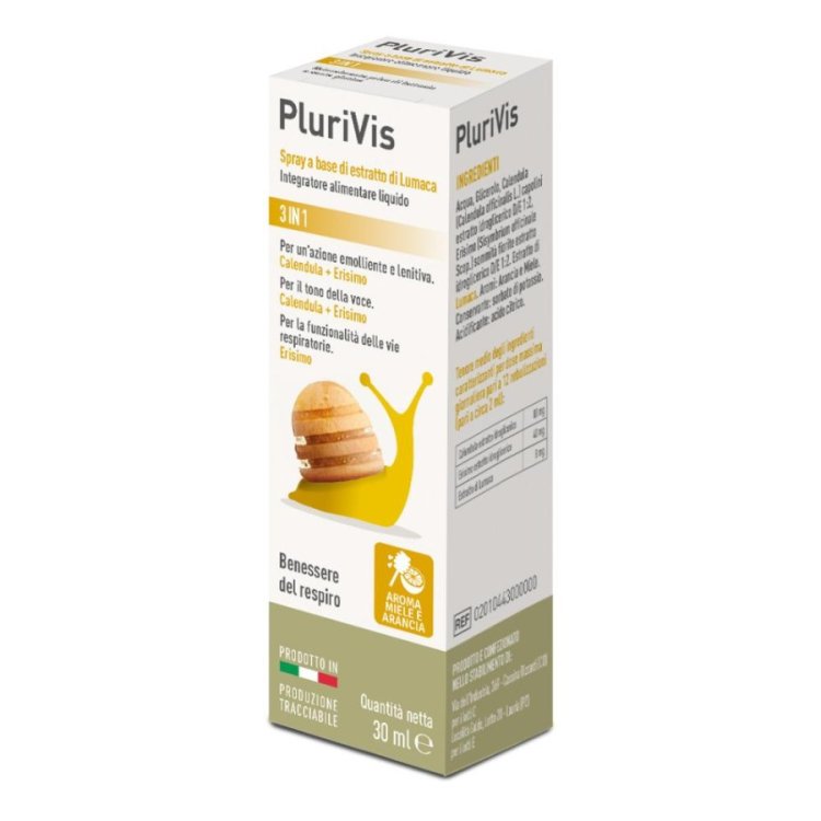 Plurivis Spray Lumaca Miele Arancia per Gola Irritata 30 ml