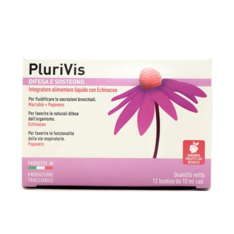 Plurivis Echinacea Pocket Frutti Di Bosco Integratore Difesa Immunitaria 12 Bustine