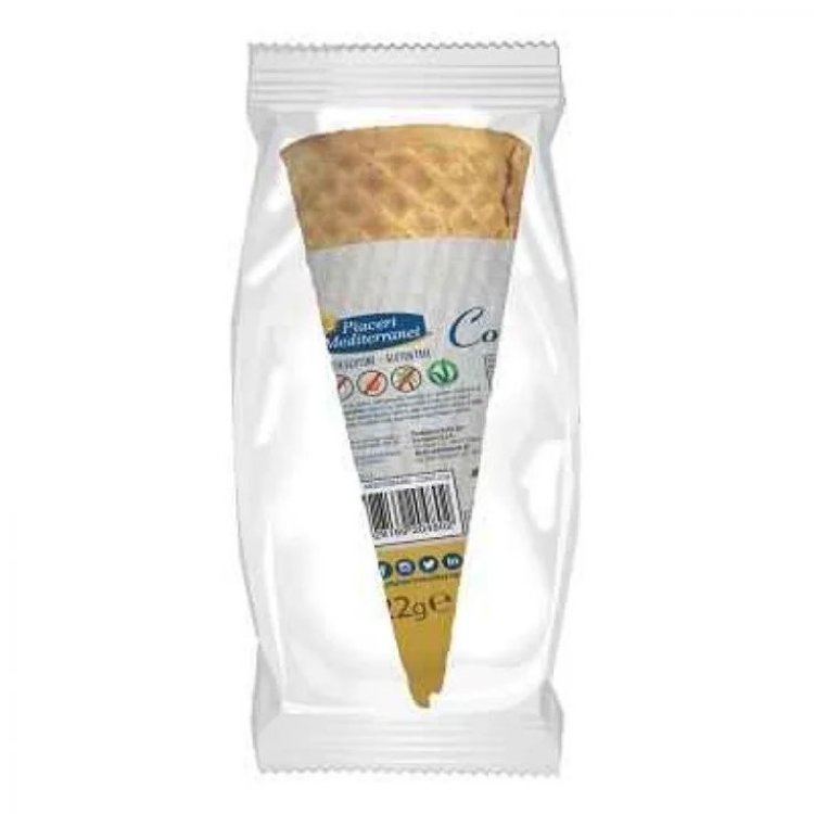 Piaceri Mediterranei Cono Gelato Senza Glutine Latte Lattosio Uova 22g