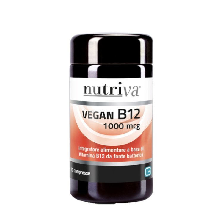 Nutriva Vitamina B12 Vegan 1000mcg Integratore Alimentare per Sistema Nervoso 60 Compresse