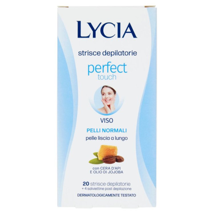 Lycia Perfect Touch Strisce Depilatorie Viso Pelli Normali 20pz