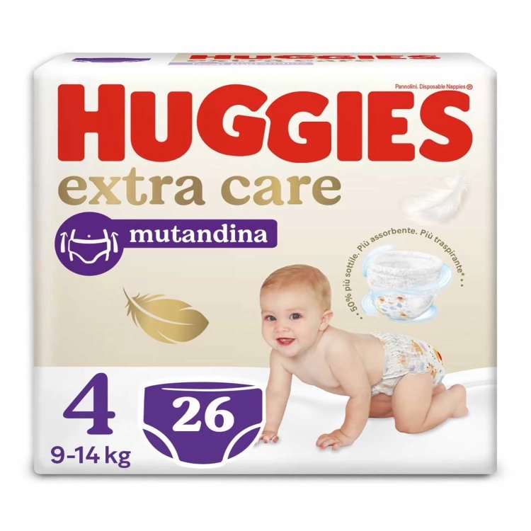 Huggies Extra Care Pannolini Taglia 4 (7-14kg) 26 Pezzi