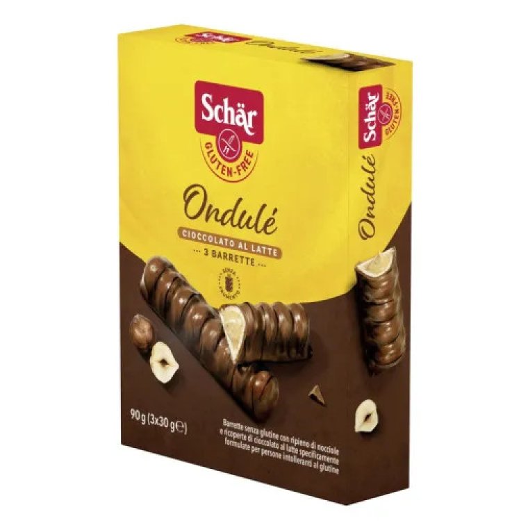 Schar Ondul&egrave; Barrette con Nocciole Ricoperte di Cioccolato al Latte