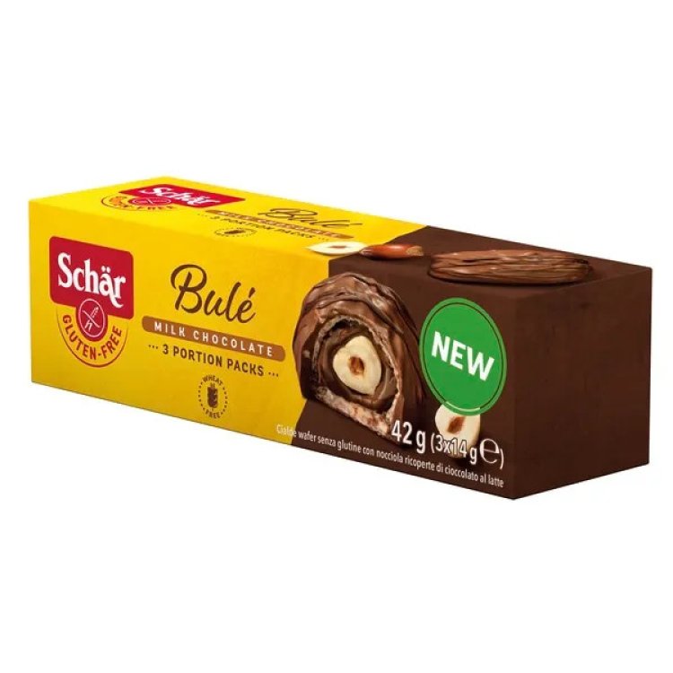 Schar Bul&egrave; Cialde Wafer con Nocciola e Cioccolato al Latte, 42g