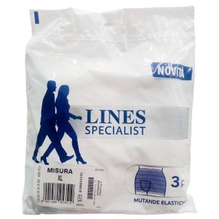 Lines Specialist Mutande Elastiche XL 3 Pezzi per Incontinenza