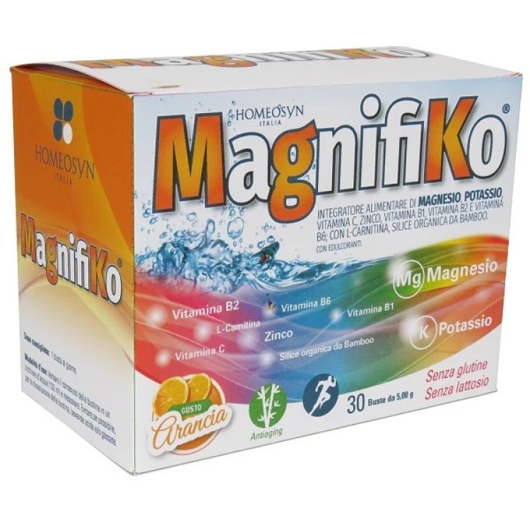 Homeosyn Magnifiko Integratore Magnesio Potassio Vitamina C 30 Bustine Senza Glutine