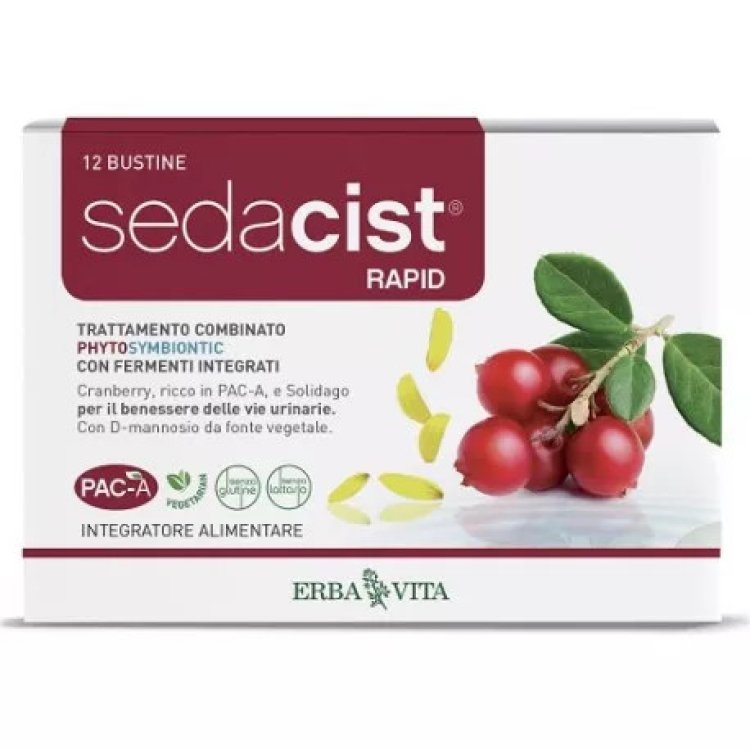 Erba Vita Sedacist Rapid Integratore per le vie urinarie 6+6 Bustine