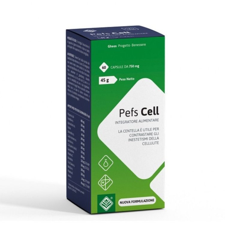 Gheos Pefs Cell Integratore per Cellulite e Drenaggio 60 Capsule Vegetali