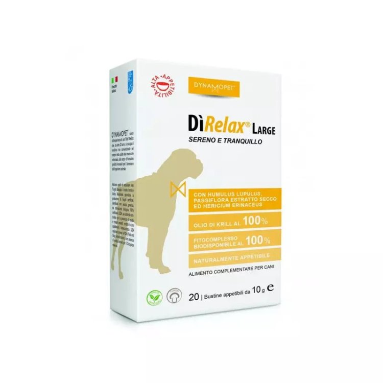 Dynamopet Direlax Large Parafarmaco per Cani contro Stress - 20 Bustine Dynamopet Direlax Large Parafarmaco per Cani contro Stress - 20 Bustine