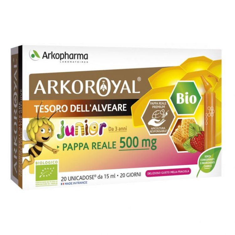 Arkoroyal Pappa Reale Bio 500mg Integratore Energetico 20 Flaconcini Arkoroyal Pappa Reale Bio 500mg Integratore Energetico 20 Flaconcini