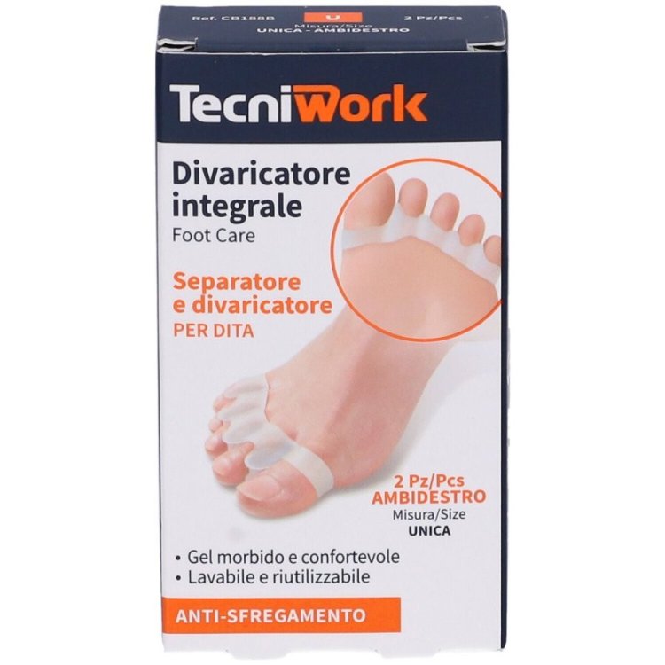 Tecniwork Separatore Integrale Dita 2 Pezzi - Parafarmaco per Comfort Tecniwork Separatore Integrale Dita 2 Pezzi - Parafarmaco per Comfort