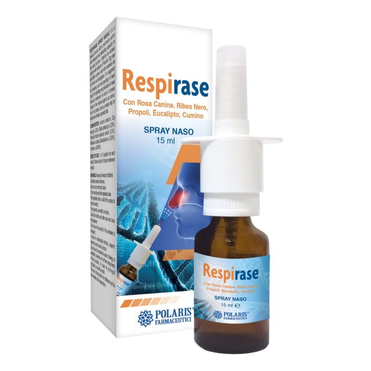 Polaris Respirase Spray Nasale Pulizia Cavit&agrave; Nasali Propoli Eucalipto 15ml