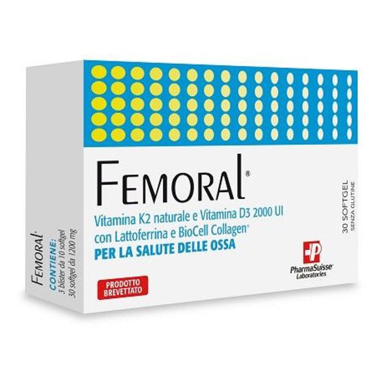 Pharmasuisse Femoral Integratore Alimentare per la Salute delle Ossa 30 Softgels