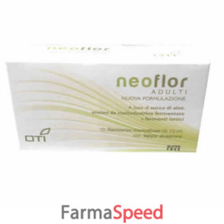 OTI Neoflor Adulti Nuova Formula Integratore per Flora Intestinale, 10 Flaconcini