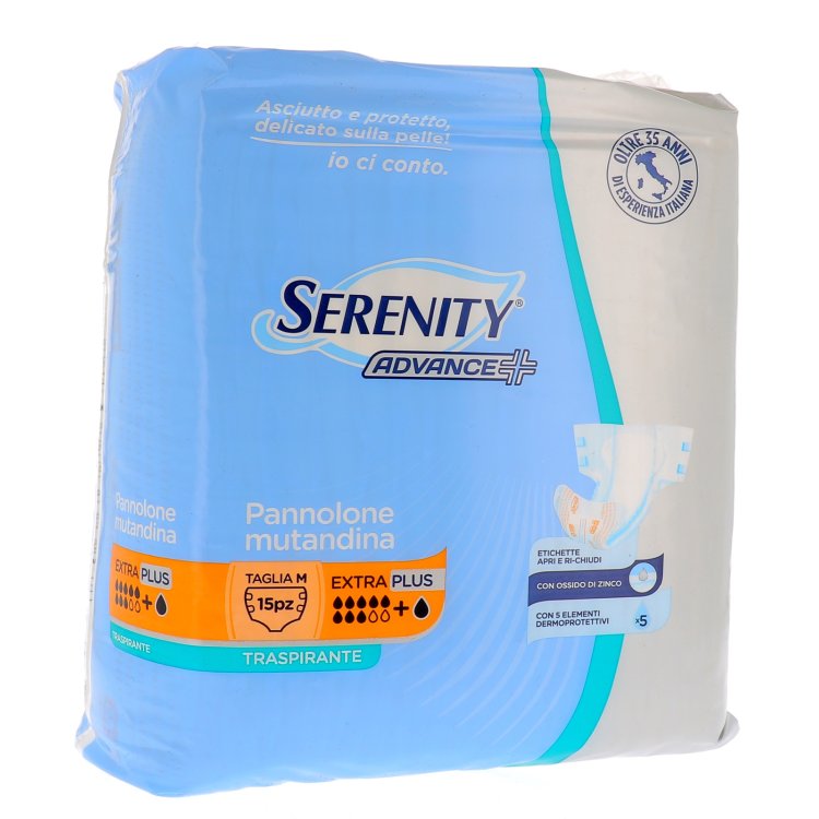 Serenity Pannolone Mutandina Advance Extraplus M 15 Pezzi Traspirante