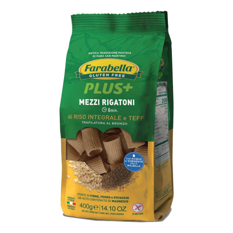 Farabella Mezzi Rigatoni Riso Integrale Teff Senza Glutine 400g
