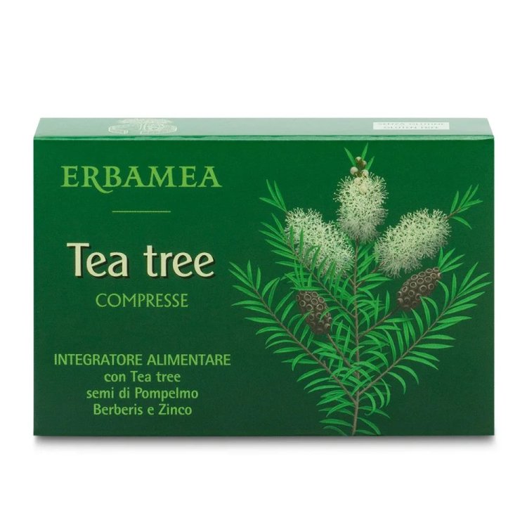Erbamea Tea Tree Integratore Alimentare Prime Vie Respiratorie 30 Compresse