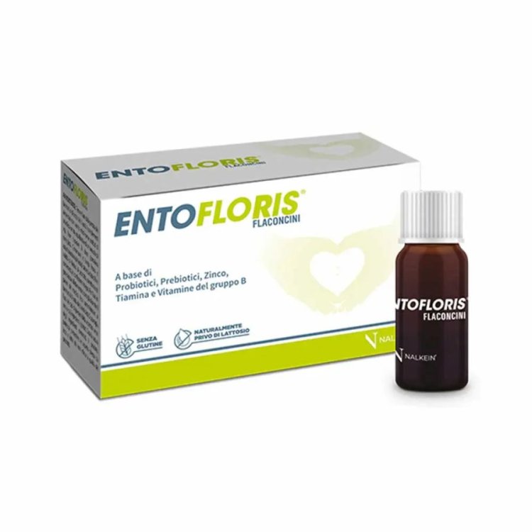 Nalkein Entofloris Probiotici per Flora Intestinale 10 Flaconcini da 10ml Nalkein Entofloris Probiotici per Flora Intestinale 10 Flaconcini da 10ml