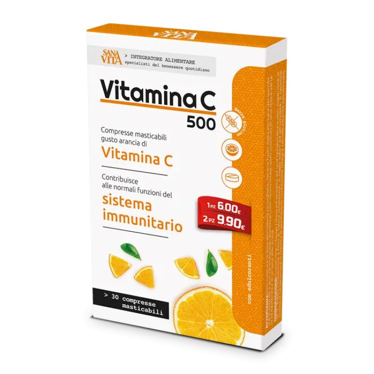 Sant'Anna Sanavita Vitamina C Masticabile Supporto Immunitario 30 Compresse Sant'Anna Sanavita Vitamina C Masticabile Supporto Immunitario 30 Compresse