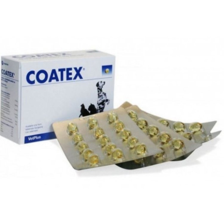 Vetplus Coatex Mangime Complementare Cani e Gatti per Cute e Mantello - 60 Capsule
