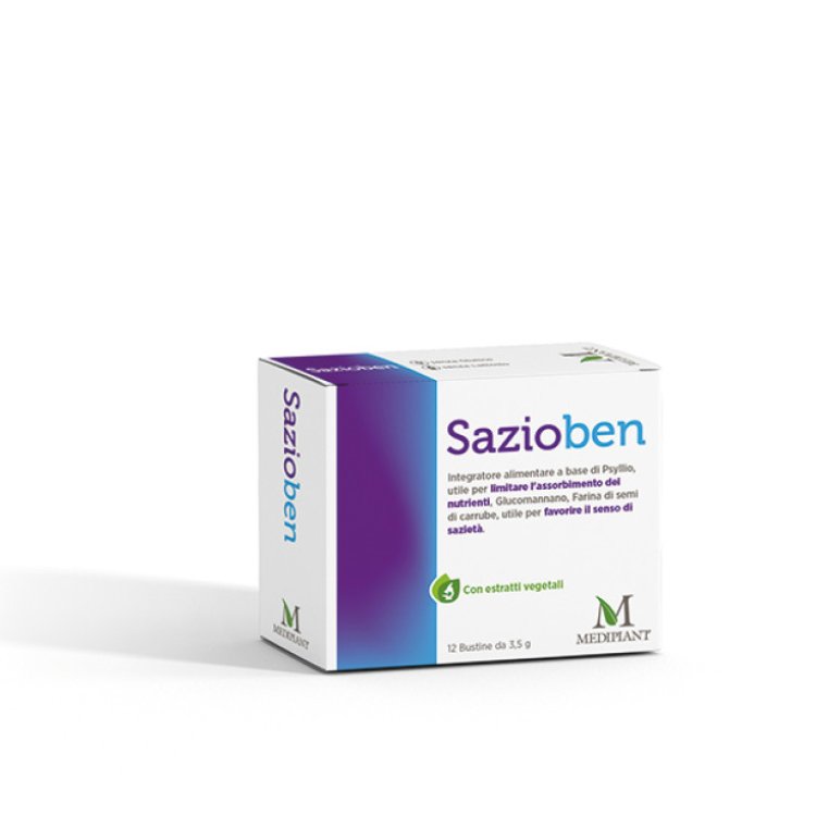 Mediplant Sazioben Integratore Alimentare per Controllo del Peso 12 Bustine