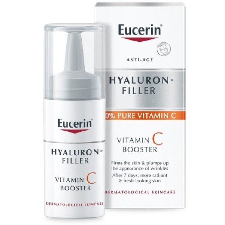 Eucerin Hyaluron-Filler Vitamin C Booster Siero Viso Antirughe Illuminante 8ml
