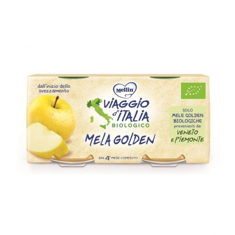 Mellin Viaggio Italia Omogeneizzato Mela Golden Bio 2x100g Mellin Viaggio Italia Omogeneizzato Mela Golden Bio 2x100g